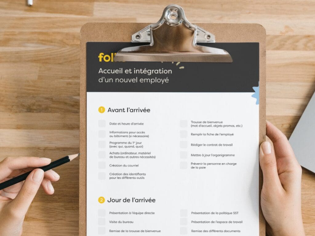 visuel checklist accueil et intégration