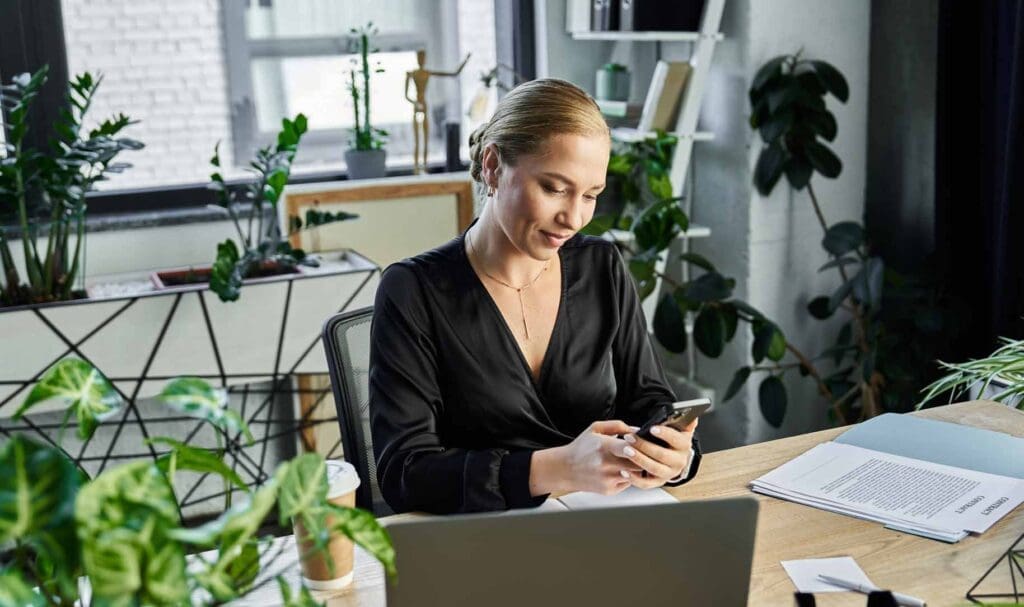 employée sur app mobile
