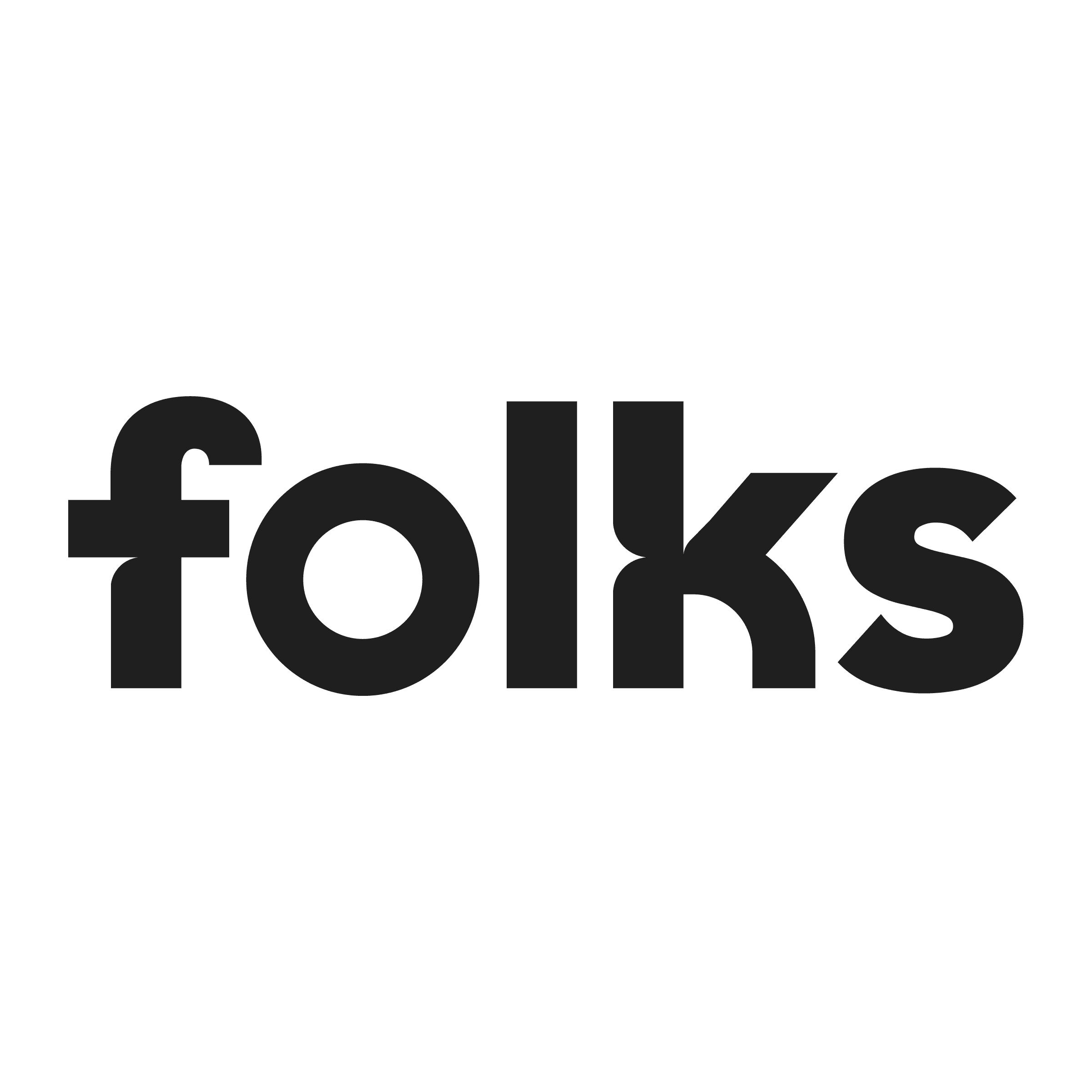 Le mot « folks » est affiché en lettres minuscules noires et grasses sur un fond blanc uni.